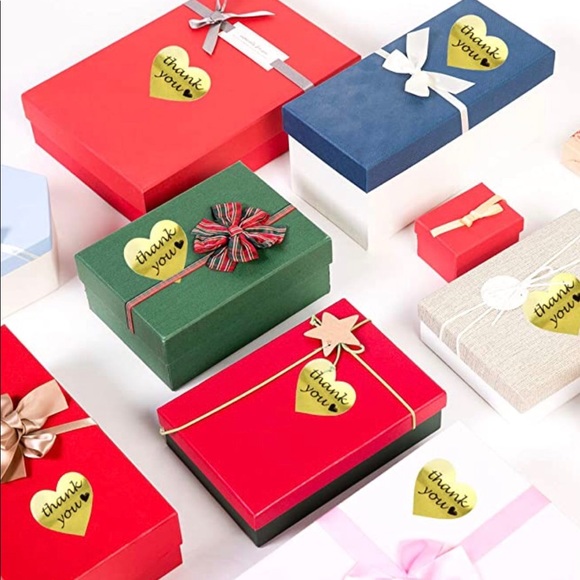 500 roll gold foil heart thank you stickers! 1.5” - Picture 5 of 7